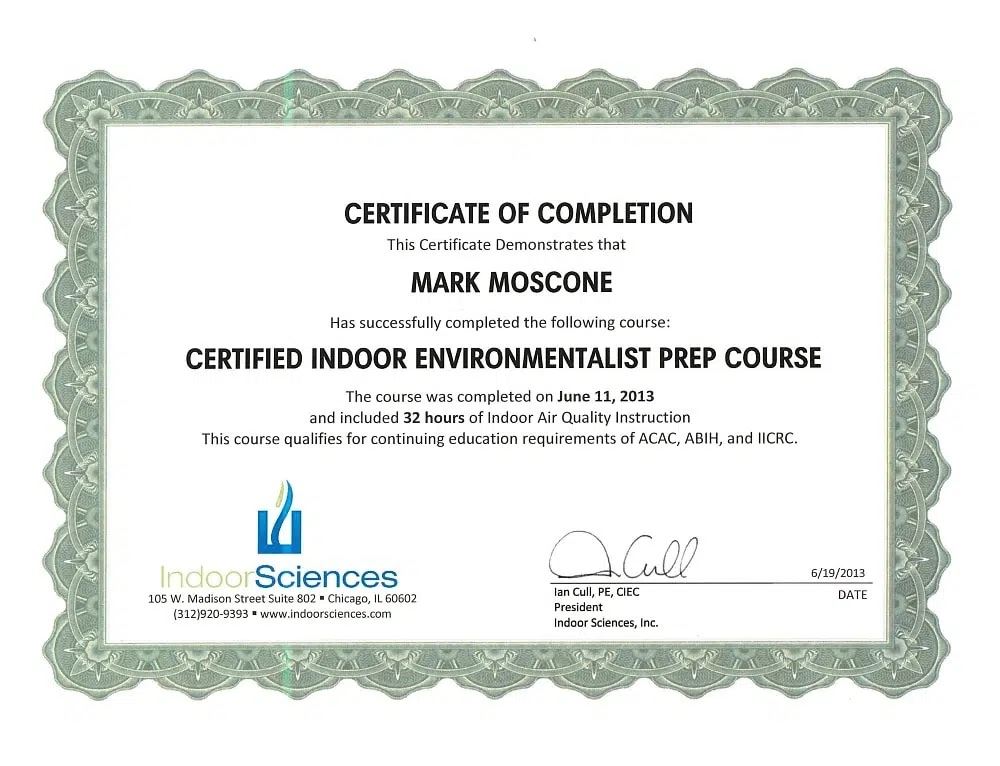 Mark Moscone Indoor-Environmentalist